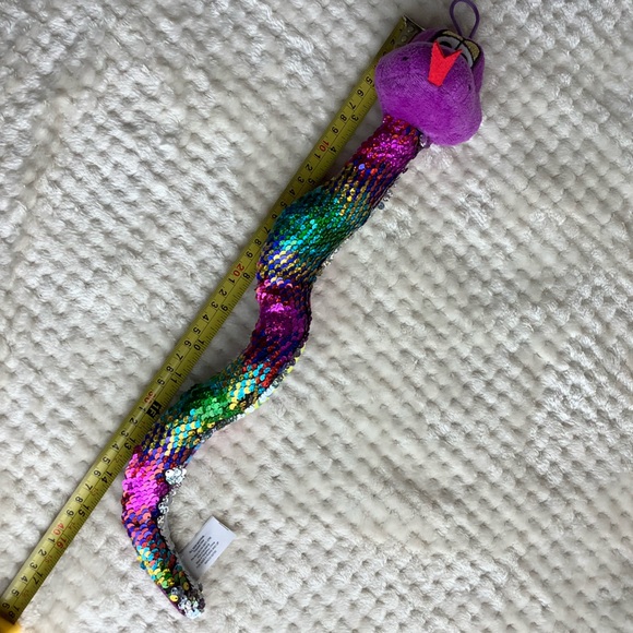 Reversible Sequins Snake Stuffed Animal - Picture 5 of 5